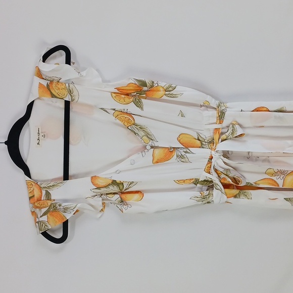 For Love And Lemons Wh Lemon Print W Belt Jumpsuit. - Picture 4 of 11